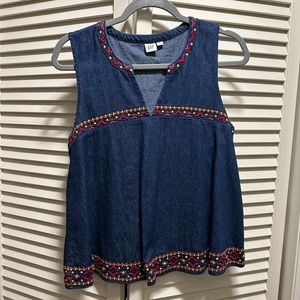 GAP Denim Top with Stitch Details